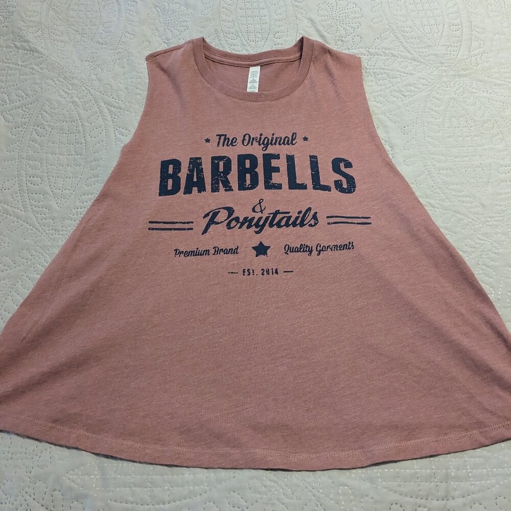Barbells And Ponytails Logo Crop Racer Back Tank Top Sz XL NEW